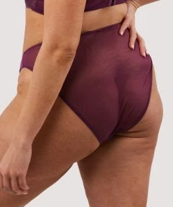 Felicity Hayward X PP Astrid Merlot Lace And Trim Brief Luxe Bras