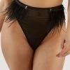Felicity Hayward X PP Electra Black Feather High Waisted Brief