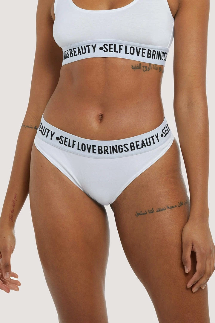 Felicity Hayward X PP Outlet Self Love White Brief 3 Felicity Hayward X PP Outlet Self Love White Brief