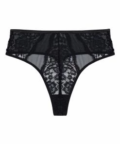 Felicity Hayward X PP Suede Lace Black Thong