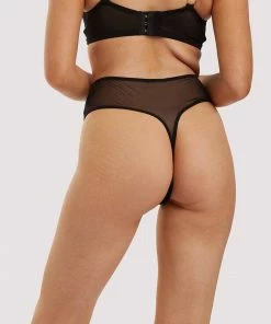 Felicity Hayward X PP Suede Lace Black Thong