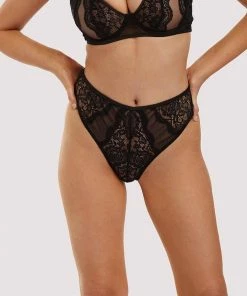 Felicity Hayward X PP Suede Lace Black Thong