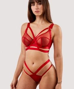 Felicity Hayward X PP Mercury Red Cross Over Mesh Brazilian 13 Felicity Hayward X PP Mercury Red Cross Over Mesh Brazilian