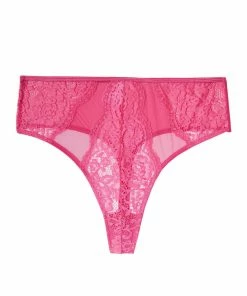 Felicity Hayward X PP Luxe Bras Ophelia Pink Cut Out Lace High Waist Brief