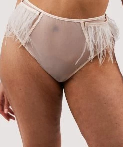 Felicity Hayward X PP Phoenix Blush Feather High Waisted Brief Luxe Bras