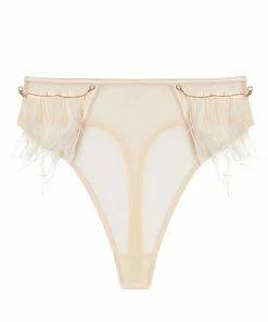 Felicity Hayward X PP Phoenix Blush Feather High Waisted Brief Luxe Bras