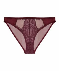 Felicity Hayward X PP Astrid Merlot Lace And Trim Brief Luxe Bras