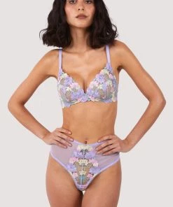 Felicity Hayward X PP Luna Pastel Embroidered High Waisted Thong Luxe Bras 13 Felicity Hayward X PP Luna Pastel Embroidered High Waisted Thong Luxe Bras