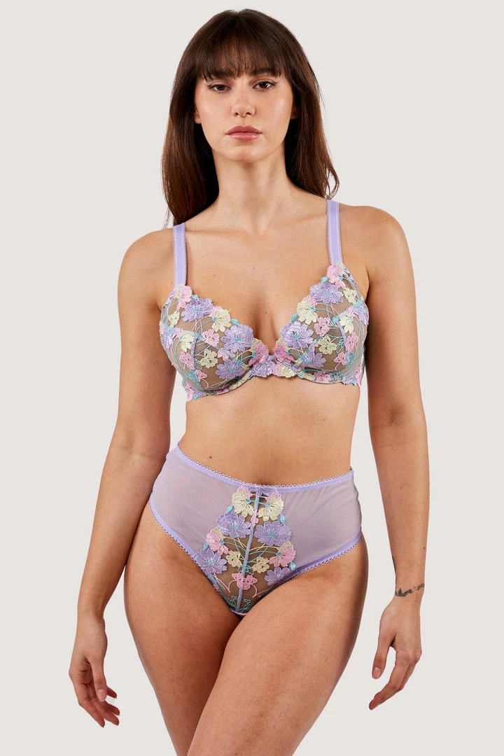 Felicity Hayward X PP Luna Pastel Embroidered High Waisted Thong Luxe Bras 7 Felicity Hayward X PP Luna Pastel Embroidered High Waisted Thong Luxe Bras