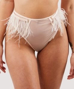 Felicity Hayward X PP Phoenix Blush Feather High Waisted Brief Luxe Bras