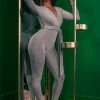 Felicity Hayward X PP Nightwear Farouz Silver Disco Jumpsuit