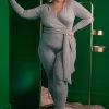 Felicity Hayward X PP Farouz Silver Disco Jumpsuit Curve