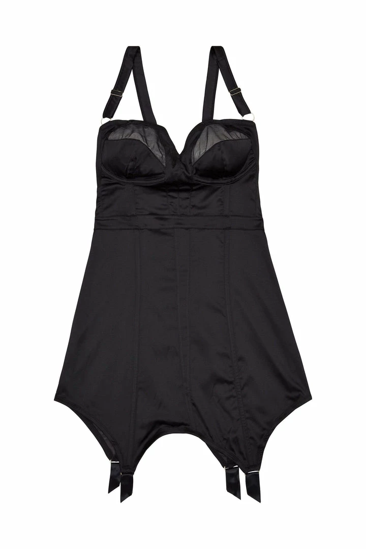 Felicity Hayward X PP Marnie Retro Girdle Dress Black Nightwear 6 Felicity Hayward X PP Marnie Retro Girdle Dress Black Nightwear