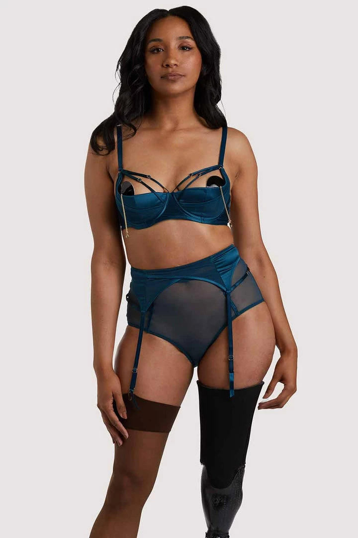 Felicity Hayward X PP Suspenders Firenza Strappy Teal Suspender 14 Felicity Hayward X PP Suspenders Firenza Strappy Teal Suspender