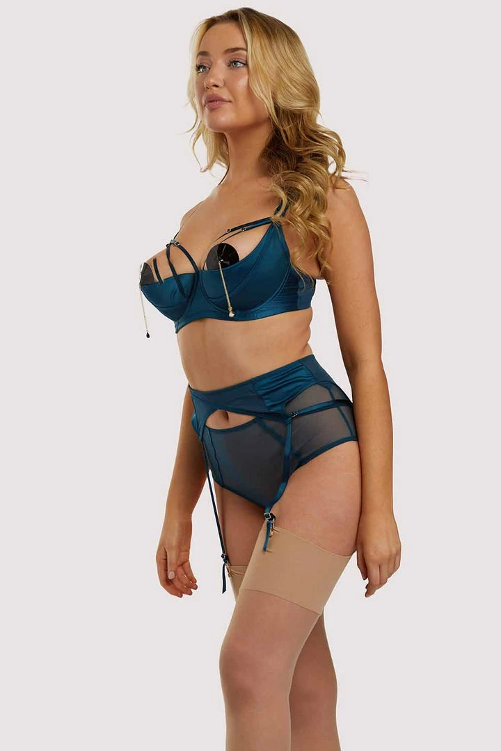 Felicity Hayward X PP Suspenders Firenza Strappy Teal Suspender 13 Felicity Hayward X PP Suspenders Firenza Strappy Teal Suspender