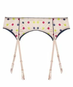 Felicity Hayward X PP Rowswell Polka Dot Peach Suspender