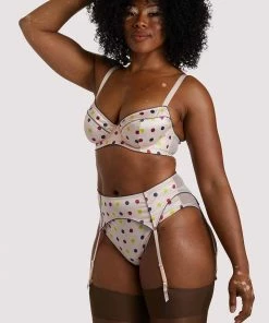 Felicity Hayward X PP Rowswell Polka Dot Peach Suspender