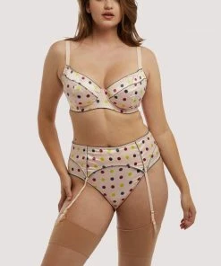 Felicity Hayward X PP Rowswell Polka Dot Peach Suspender