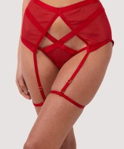 Felicity Hayward X PP Suspenders Mercury Red Mesh Harness Suspender 19 Felicity Hayward X PP Suspenders Mercury Red Mesh Harness Suspender