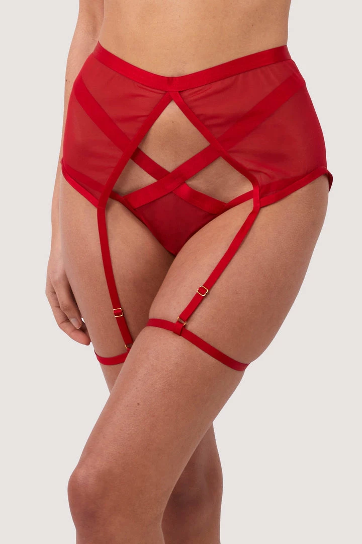 Felicity Hayward X PP Suspenders Mercury Red Mesh Harness Suspender 8 Felicity Hayward X PP Suspenders Mercury Red Mesh Harness Suspender