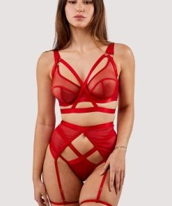 Felicity Hayward X PP Suspenders Mercury Red Mesh Harness Suspender 21 Felicity Hayward X PP Suspenders Mercury Red Mesh Harness Suspender