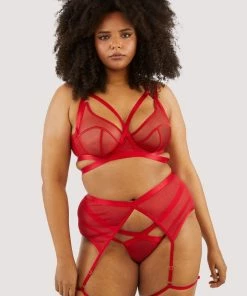 Felicity Hayward X PP Suspenders Mercury Red Mesh Harness Suspender 23 Felicity Hayward X PP Suspenders Mercury Red Mesh Harness Suspender