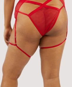 Felicity Hayward X PP Suspenders Mercury Red Mesh Harness Suspender 24 Felicity Hayward X PP Suspenders Mercury Red Mesh Harness Suspender