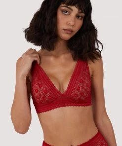 FFFB X Playful Promises Maia Red Lace Bralette