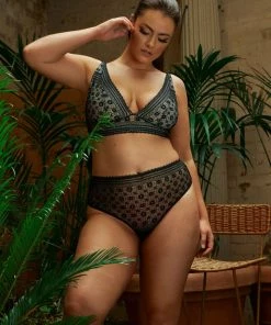 FFFB X Playful Promises Fuller Figure Fuller Bust X Playful Promises Maia Black High Waisted Lace Thong 18 FFFB X Playful Promises Fuller Figure Fuller Bust X Playful Promises Maia Black High Waisted Lace Thong