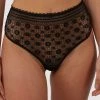 FFFB X Playful Promises Fuller Figure Fuller Bust X Playful Promises Maia Black High Waisted Lace Thong