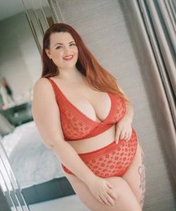 FFFB X Playful Promises Maia Red High Waisted Lace Thong