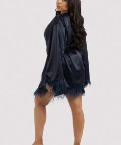 FFFB X Playful Promises Iris Teal Feather Kimono Nightwear 12 FFFB X Playful Promises Iris Teal Feather Kimono Nightwear