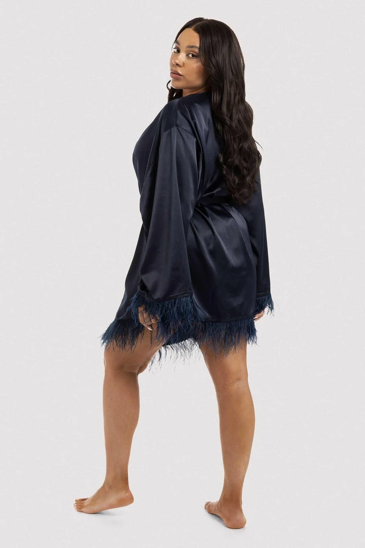 FFFB X Playful Promises Iris Teal Feather Kimono Nightwear 7 FFFB X Playful Promises Iris Teal Feather Kimono Nightwear