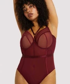 Gabi Fresh X Playful Promises Harper Bordeaux Bodysuit Bodies