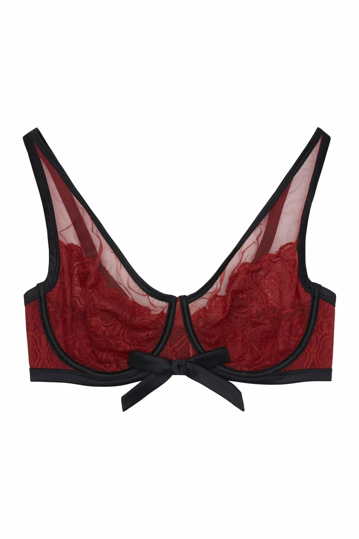 Playful Promises Curve Exclusive Outlet Acacia Lace Triangle Bra With Bow 4 Playful Promises Curve Exclusive Outlet Acacia Lace Triangle Bra With Bow