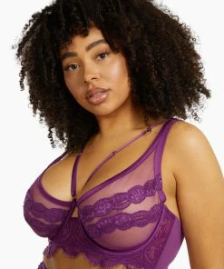 Playful Promises Curve Exclusive Aria Lace Trim High Apex Bra Outlet