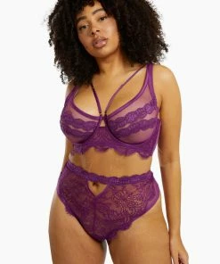 Playful Promises Curve Exclusive Aria Lace Trim High Apex Bra Outlet