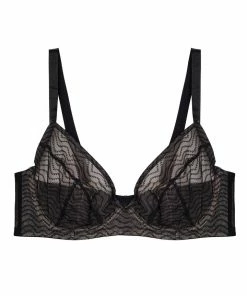 Playful Promises Curve Exclusive Outlet Brianna Black Mesh Bra