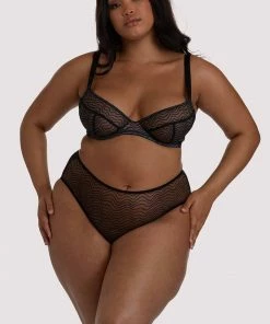 Playful Promises Curve Exclusive Outlet Brianna Black Mesh Bra