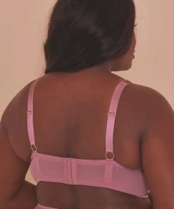 Playful Promises Curve Exclusive Outlet Eagan Blush Satin Bralette