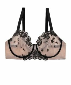 Playful Promises Curve Exclusive Evie Black & Peach Balcony Bra
