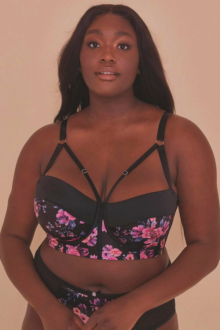 Playful Promises Curve Exclusive Jules Printed Longline Bra 5 Playful Promises Curve Exclusive Jules Printed Longline Bra