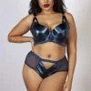 Playful Promises Curve Exclusive Kayla Metallic Leatherette Bra Midnight Blue B - H Outlet 1 Playful Promises Curve Exclusive Kayla Metallic Leatherette Bra Midnight Blue B - H Outlet