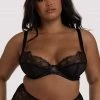 Playful Promises Curve Exclusive Khloe Black Floral Bra Outlet