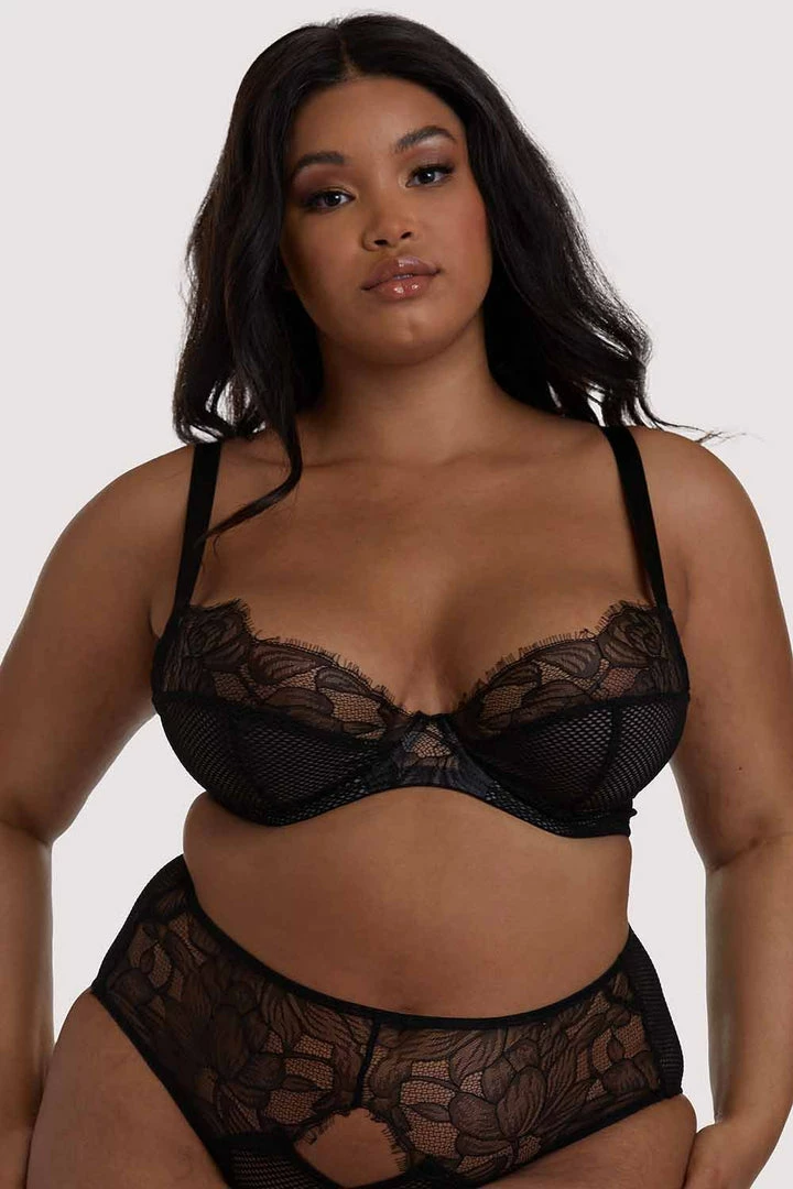 Playful Promises Curve Exclusive Khloe Black Floral Bra Outlet 3 Playful Promises Curve Exclusive Khloe Black Floral Bra Outlet