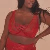 Playful Promises Curve Exclusive Outlet Kylie Red Lace Up High Apex Bra