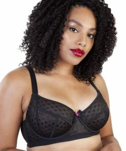 Playful Promises Curve Exclusive Outlet Lena Dotty Mesh Bra