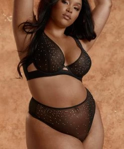 Playful Promises Curve Exclusive Outlet Lydia Black Diamante Bra