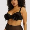 Playful Promises Curve Exclusive Marina Black Feather Bra Outlet 1 Playful Promises Curve Exclusive Marina Black Feather Bra Outlet