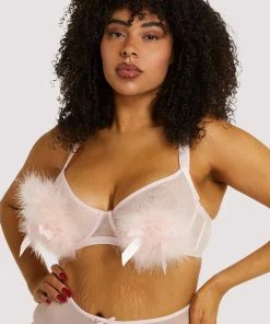 Playful Promises Curve Exclusive Marina Pink Feather Bra